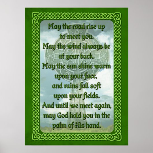 Green Irish Blessing Poster (Voorkant)
