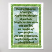 Green Irish Blessing Poster (Voorkant)