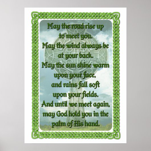 Green Irish Blessing Poster (Voorkant)