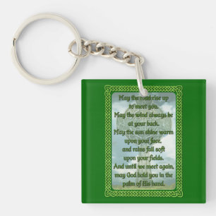 Green Irish Blessing Sleutelhanger