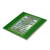 Green Irish Blessing Tegeltje (Zijkant)