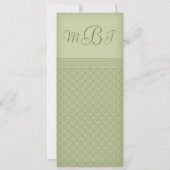 Green Irish Celtic Knot Photo Wedding Invitation Kaart (Achterkant)