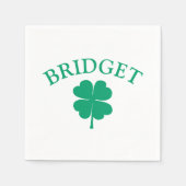 Green Irish Four Leaf Clover St Patricks Day Servet (Voorkant)