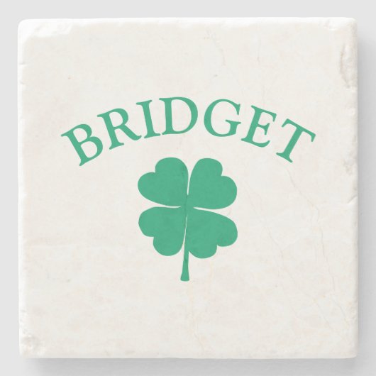 Green Irish Four Leaf Clover St Patricks Day Stenen Onderzetter (Voorkant)