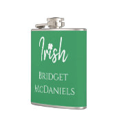 Green Irish Four Leaf Clover St Patricks Day tle Heupfles (Links)