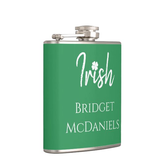 Green Irish Four Leaf Clover St Patricks Day tle Heupfles (Rechts)