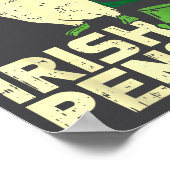 Green Irish Penguin Cute St Patricks Day Animal Lo Poster (Hoek)