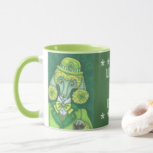 GREEN IRISH POODLE, ST. PATRICK-MOK OP DAG MOK (Met donut)