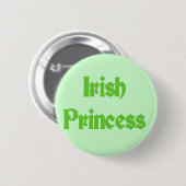 Green Irish Princess Tshirts en Gifts Ronde Button 5,7 Cm (Voorkant /achterkant)