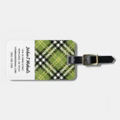 Green Irish Pset Pattern Bagagelabel (Voorkant horizontaal)