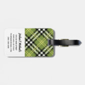 Green Irish Pset Pattern Bagagelabel (Achterkant horizontaal)