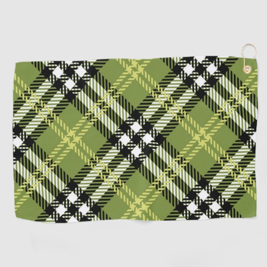 Green Irish Pset Pattern Golfhanddoek (Horizontaal)