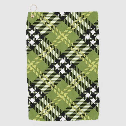 Green Irish Pset Pattern Golfhanddoek (Voorkant)