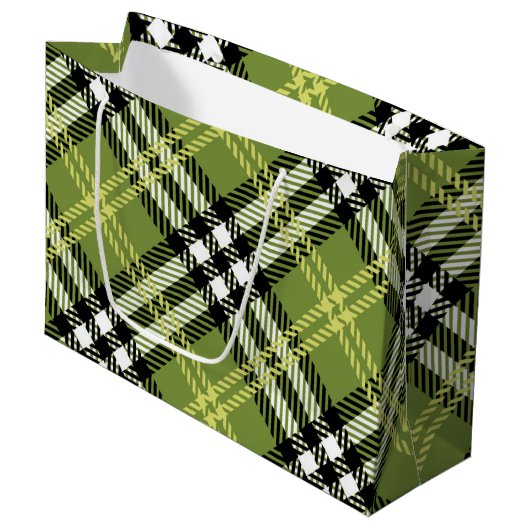 Green Irish Pset Pattern Groot Cadeauzakje (Voorkant Gekanteld)