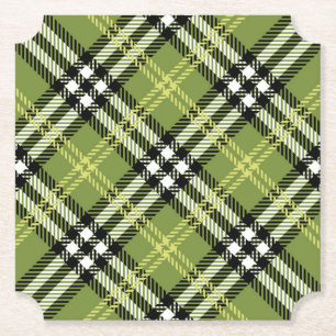 Green Irish Pset Pattern Kartonnen Onderzetters