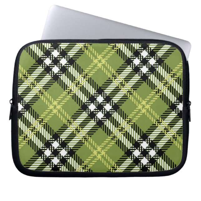 Green Irish Pset Pattern Laptop Sleeve (Voorkant)