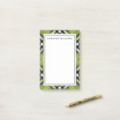 Green Irish Pset Pattern Post-it® Notes (Op bureau)