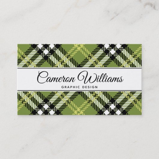 Green Irish Pset Pattern Visitekaartje (Voorkant)