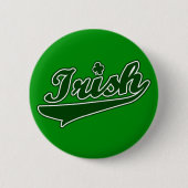 Green Irish Shamrock Button (Voorkant)