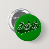 Green Irish Shamrock Button (Voorkant /achterkant)