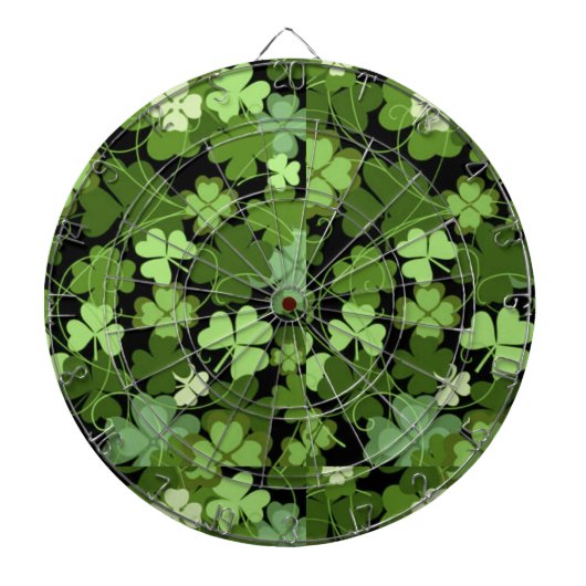 Green Irish Shamrock Dartbord (Voorkant)