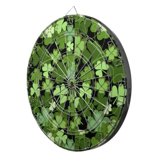 Green Irish Shamrock Dartbord (Voorkant Rechts)