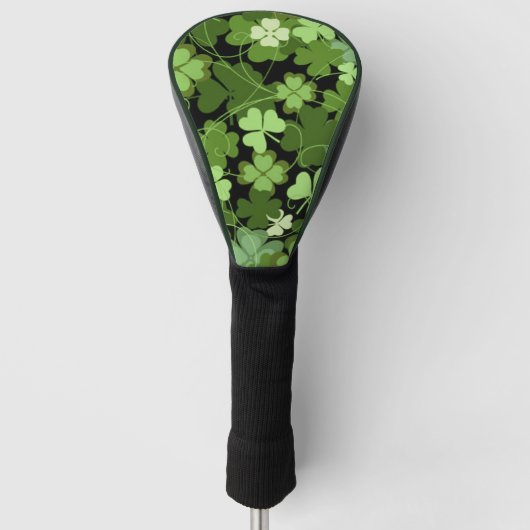 Green Irish Shamrock Golfheadcover (Voorkant)