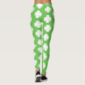 Green Irish Shamrock Happy St Patrick B Leggings (Achterkant)