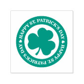 Green Irish Shamrock Happy St. Patrick's Day Zelfinktende Stempel (Design)