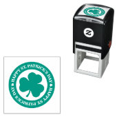 Green Irish Shamrock Happy St. Patrick's Day Zelfinktende Stempel (In situ)