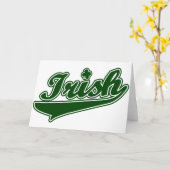 Green Irish Shamrock Kaart (Gele Bloem)