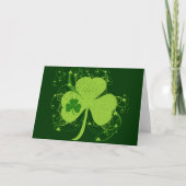 Green Irish Shamrock Kaart (Voorkant)