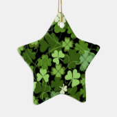 Green Irish Shamrock Keramisch Ornament (Rechts)