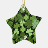 Green Irish Shamrock Keramisch Ornament (Links)