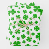 Green Irish Shamrock Pattern - St Patrick's Day Wr Inpakpapier Vel (In situ)