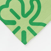 Green Irish Shamrock Personalized Family Name Fleece Deken (Hoek)