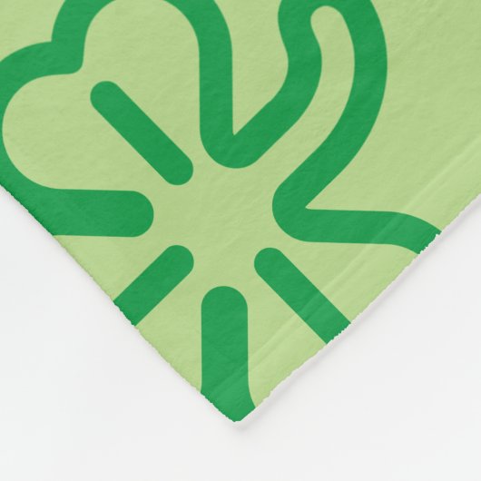 Green Irish Shamrock Personalized Family Name Fleece Deken (Hoek)