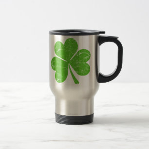 Green Irish Shamrock Reisbeker