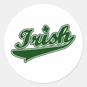 Green Irish Shamrock Ronde Sticker