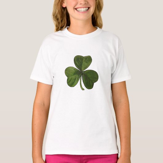 Green Irish Shamrock T-shirt (Voorkant)