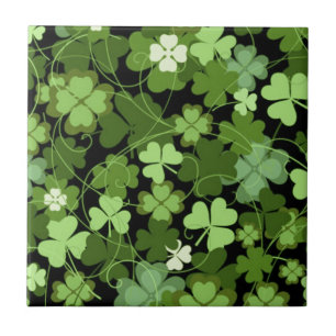 Green Irish Shamrock Tegeltje
