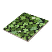 Green Irish Shamrock Tegeltje (Zijkant)