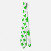 Green Irish Shamrock Young Clover St Patrick's Day Stropdas (Voorkant)