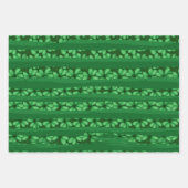GREEN IRISH SHAMROCKS GOLD HOEFIJZERS GNOMES INPAKPAPIER VEL (Voorkant 2)