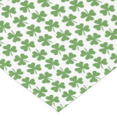 Green Irish Shamrocks Pattern Korte Tafelloper (Hoek)