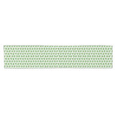 Green Irish Shamrocks Pattern Korte Tafelloper (Horizontaal)