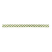 Green Irish Shamrocks Pattern Satijnen Lint (Voorkant)