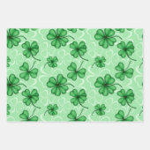 GREEN IRISH SHAMROCKS PIPES TOP HATS INPAKPAPIER VEL (Voorkant 3)