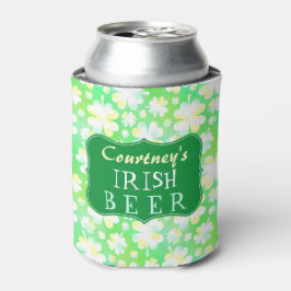 Green Irish Shamrocks St Patricks Waterverf Bier Blikjeskoeler