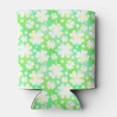 Green Irish Shamrocks St Patricks Waterverf Bier Blikjeskoeler (Achterkant)